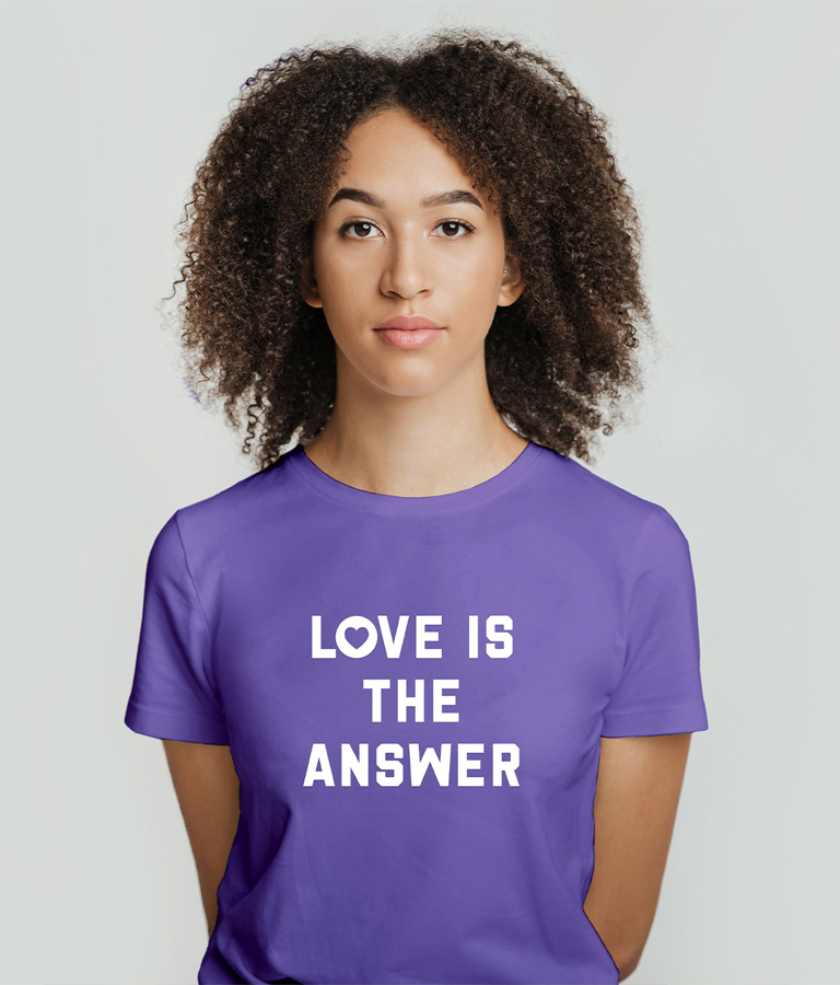 Love is the Answer (White Text) T-Shirt